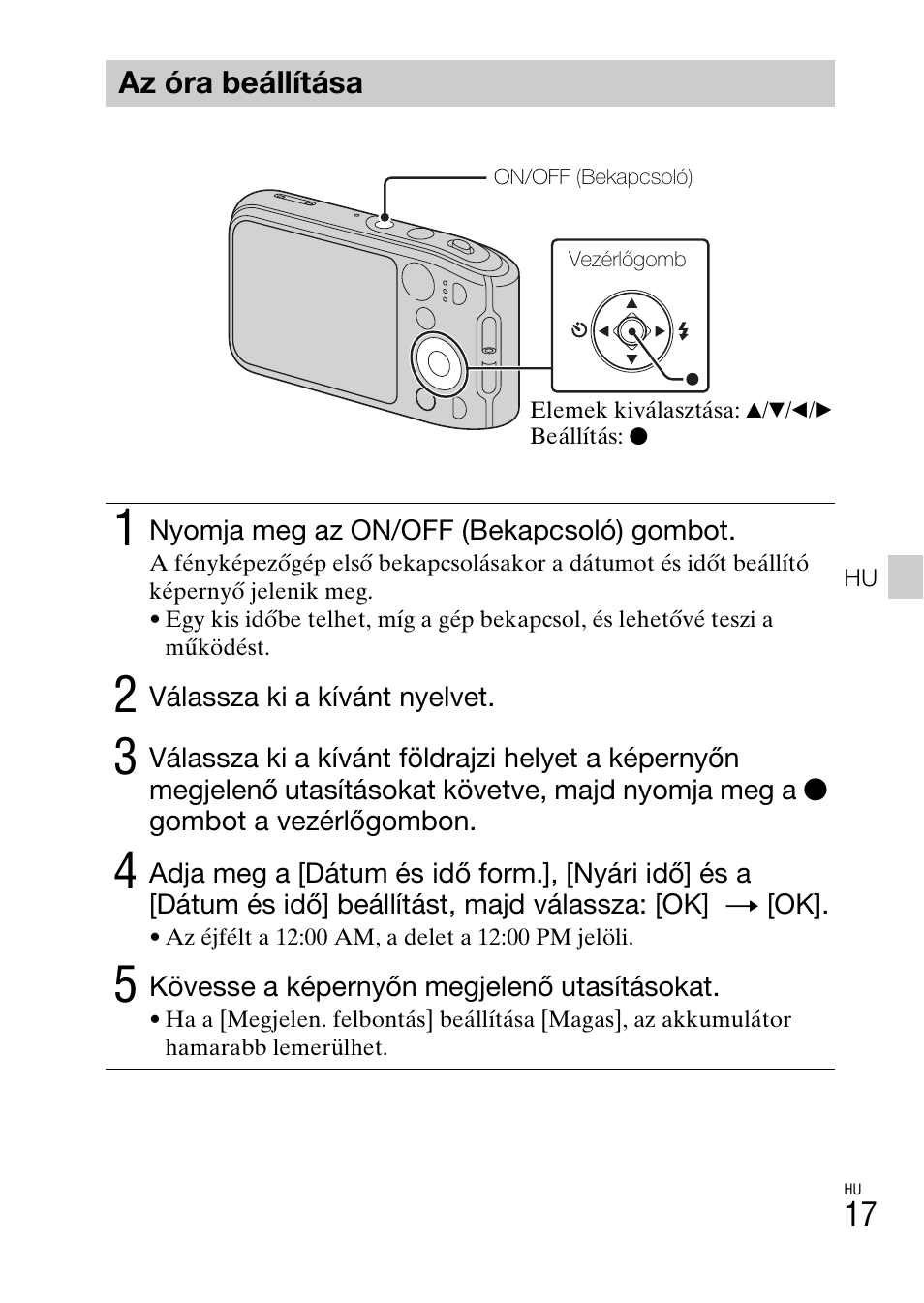 Az óra beállítása | Sony DSC-TF1 User Manual | Page 303 / 579