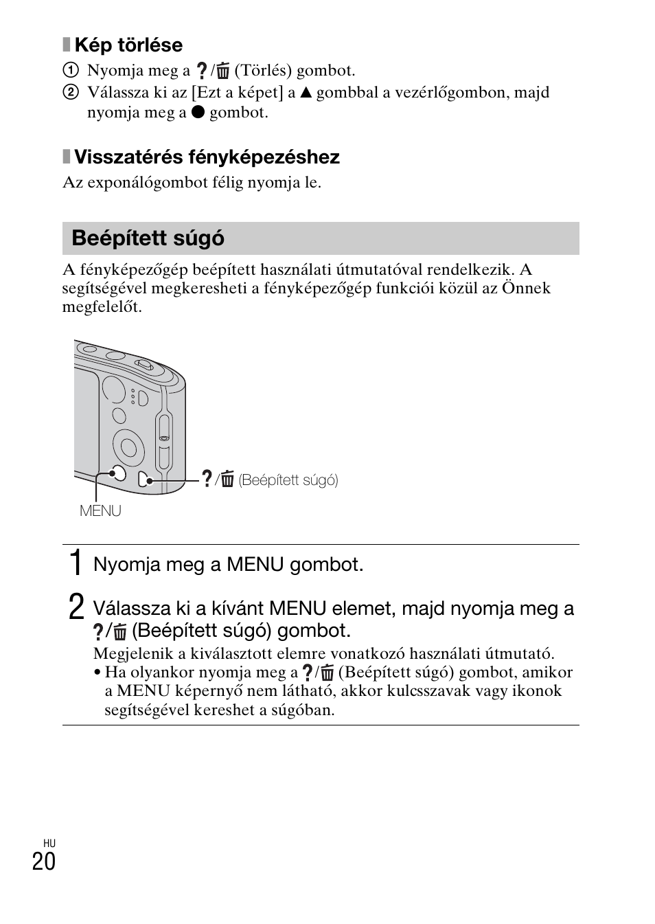 Beépített súgó | Sony DSC-TF1 User Manual | Page 306 / 579