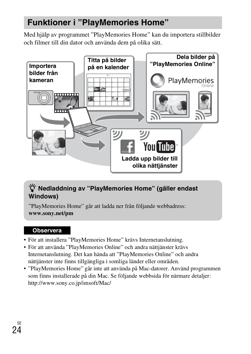 Funktioner i ”playmemories home | Sony DSC-TF1 User Manual | Page 374 / 579