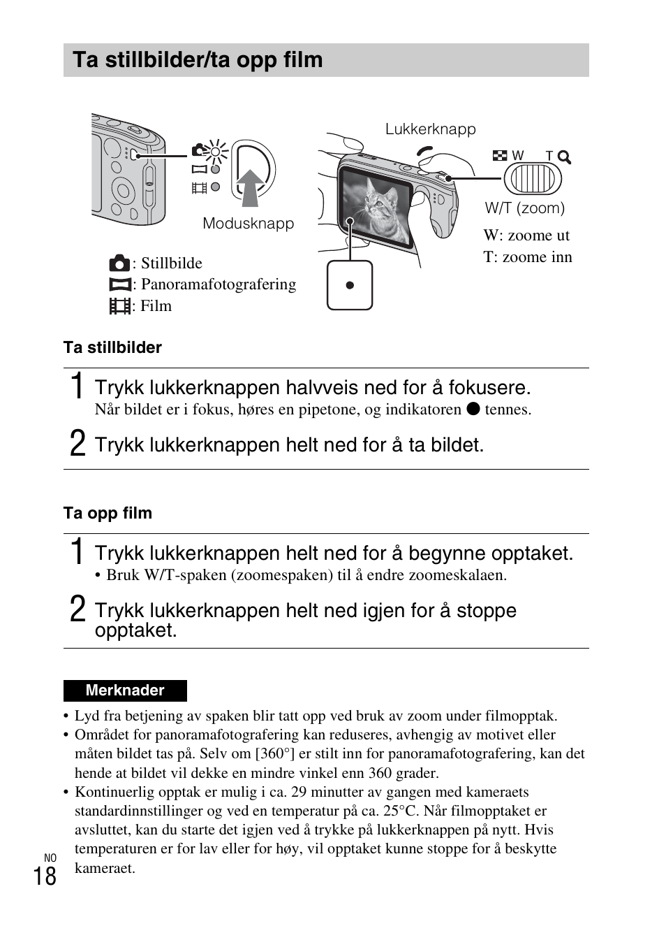 Ta stillbilder/ta opp film | Sony DSC-TF1 User Manual | Page 428 / 579
