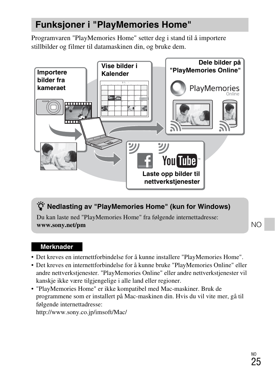 Funksjoner i "playmemories home | Sony DSC-TF1 User Manual | Page 435 / 579