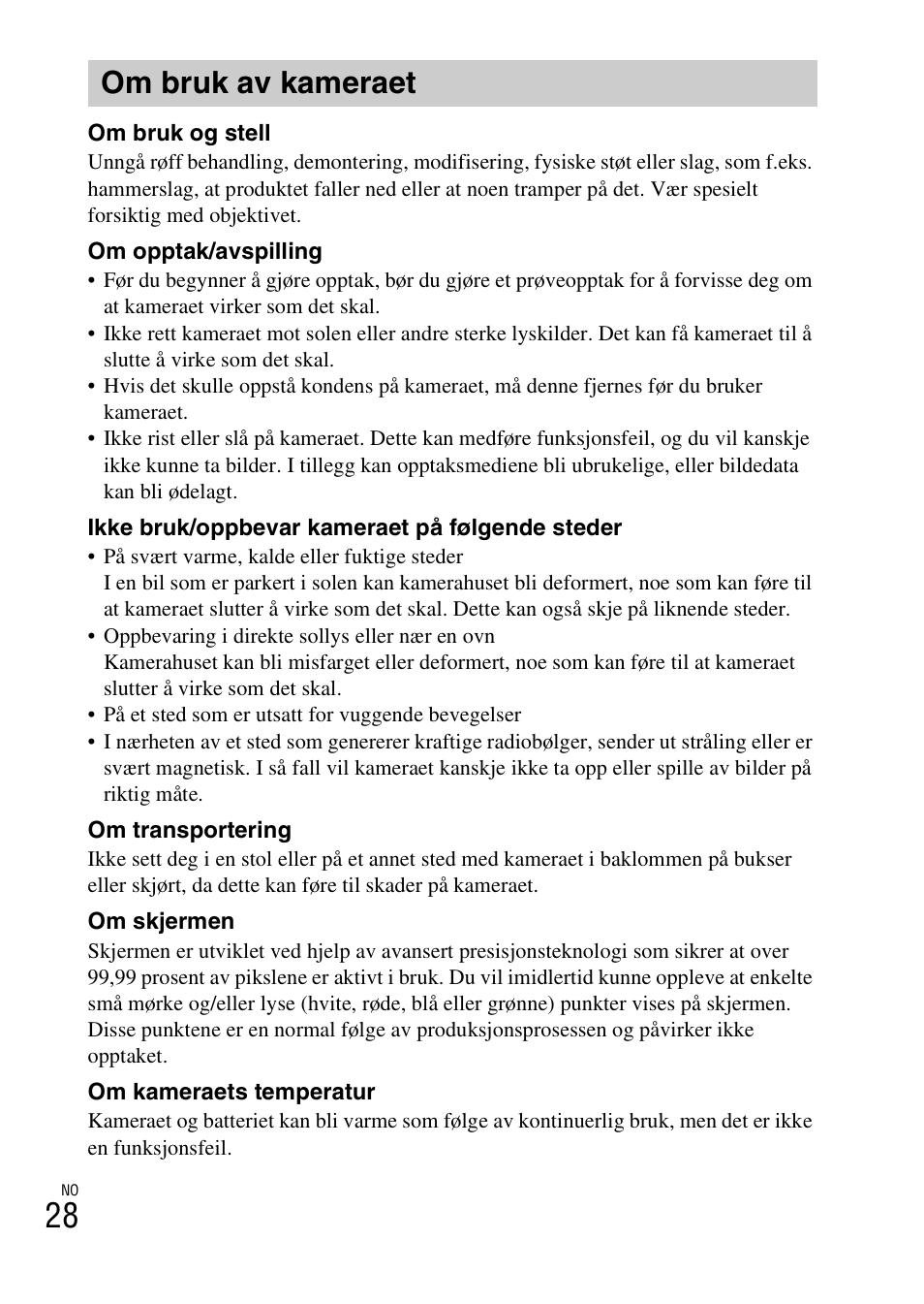 Om bruk av kameraet | Sony DSC-TF1 User Manual | Page 438 / 579