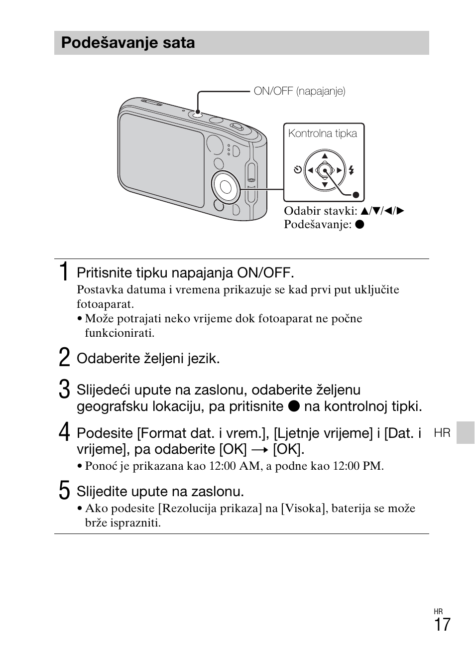 Podešavanje sata | Sony DSC-TF1 User Manual | Page 487 / 579