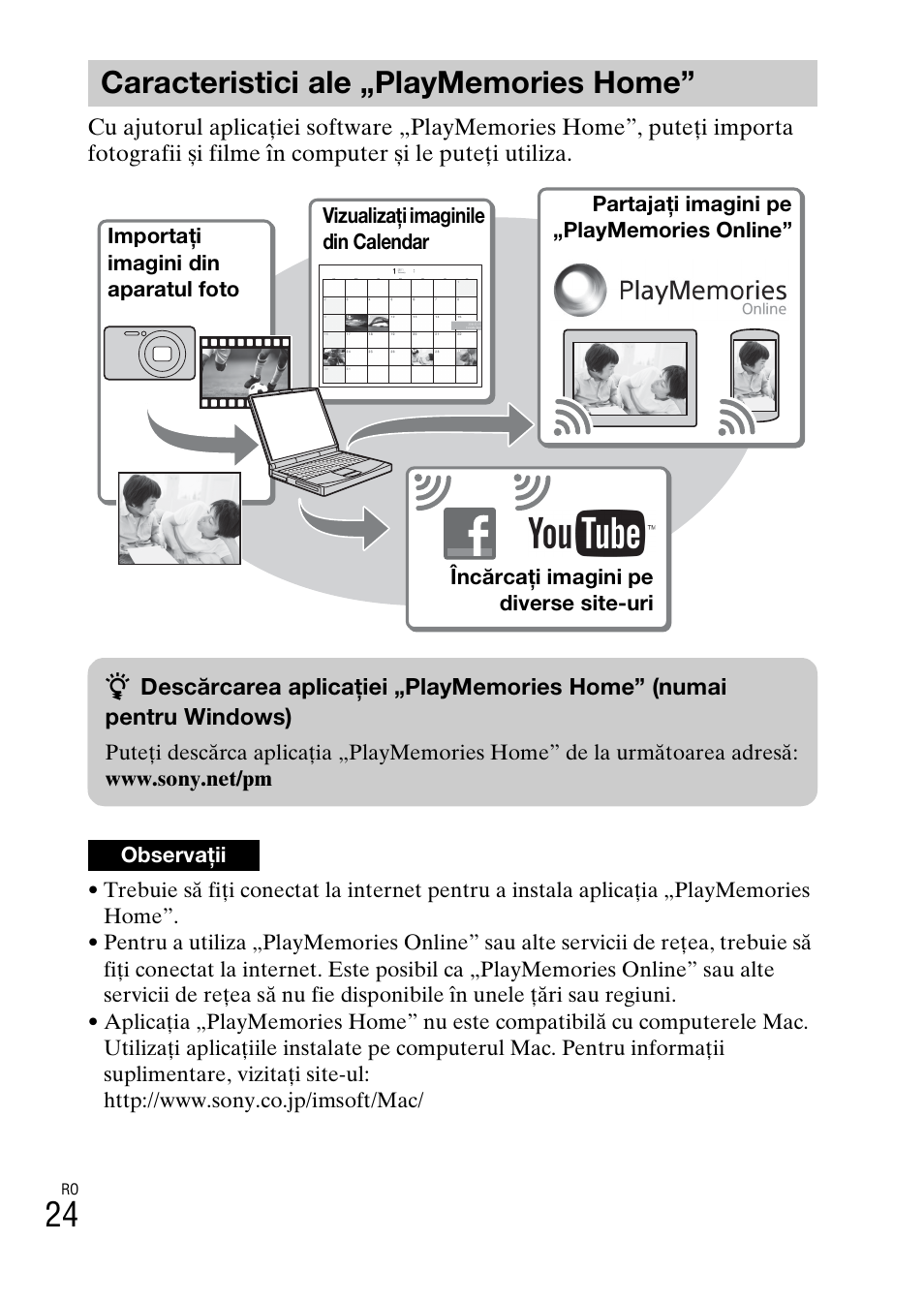 Caracteristici ale „playmemories home | Sony DSC-TF1 User Manual | Page 526 / 579