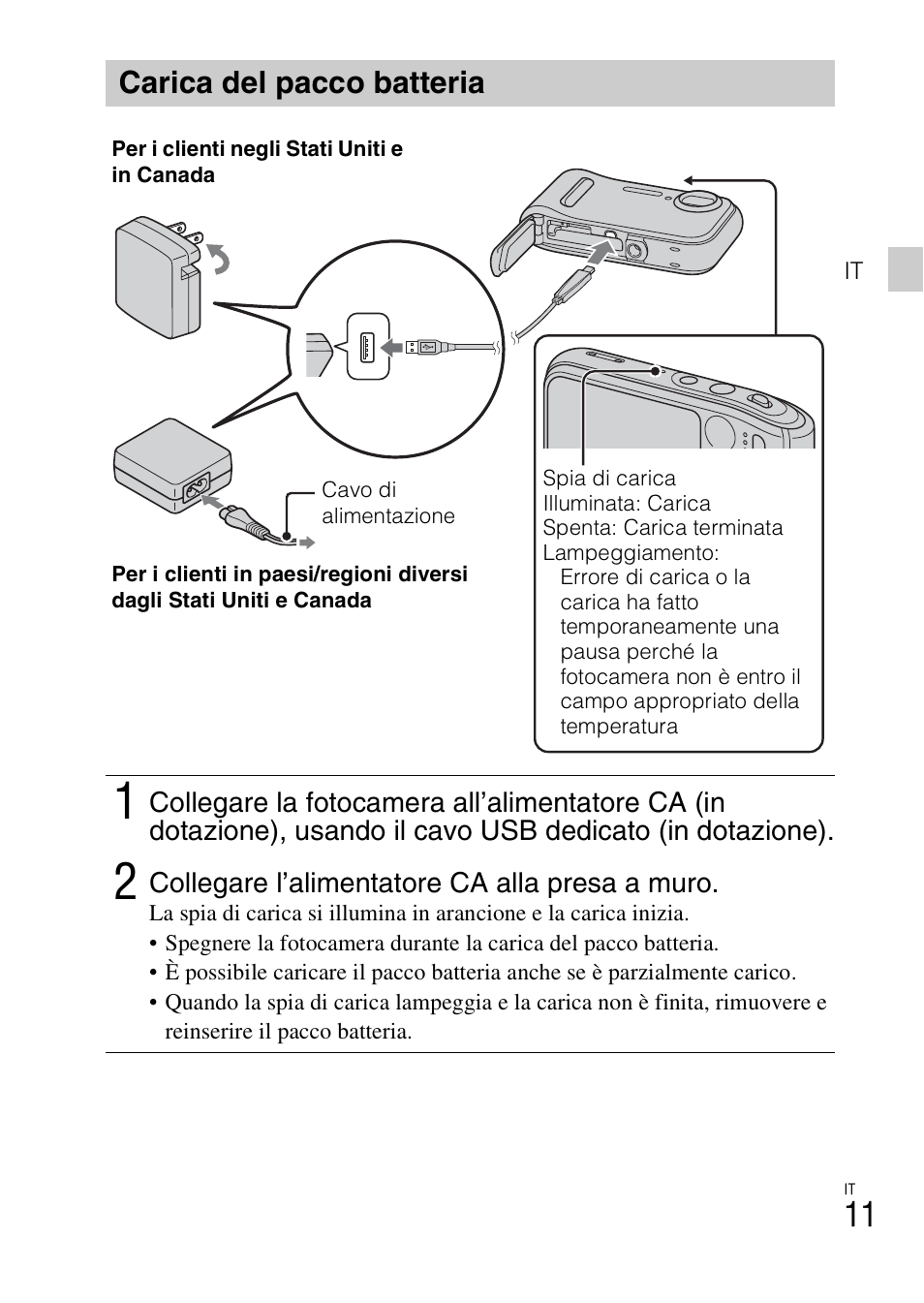 Carica del pacco batteria | Sony DSC-TF1 User Manual | Page 77 / 579