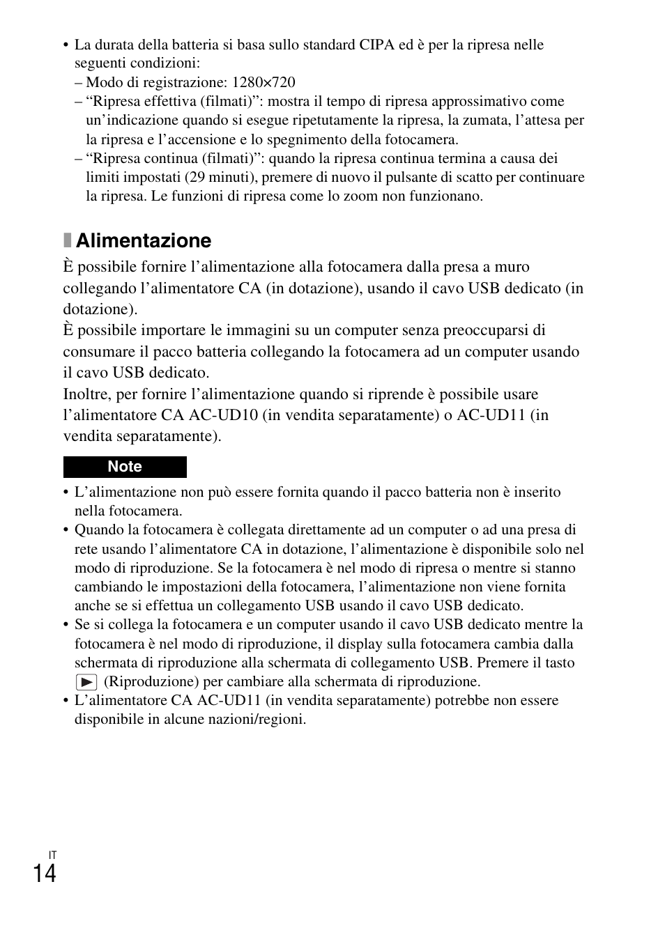 Xalimentazione | Sony DSC-TF1 User Manual | Page 80 / 579