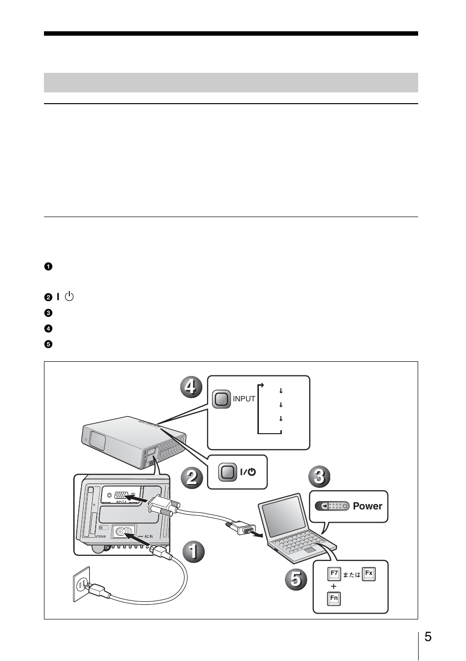 画像を映す, 接続する・映す | Sony VPL-CX70 User Manual | Page 5 / 88