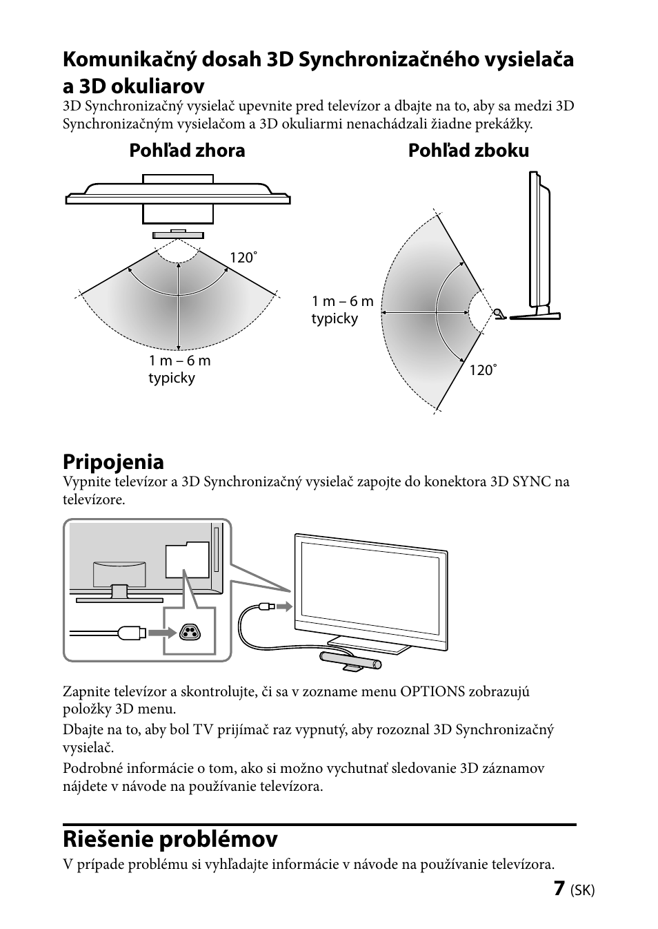 Riešenie problémov, Pripojenia, Pohľad zhora pohľad zboku | Sony TMR-BR100 User Manual | Page 103 / 127