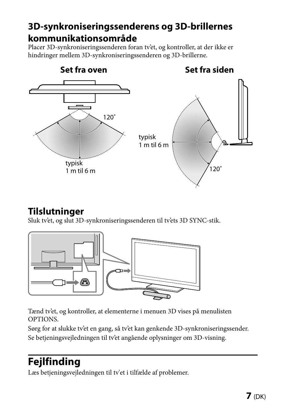 Fejlfinding, Tilslutninger | Sony TMR-BR100 User Manual | Page 61 / 127