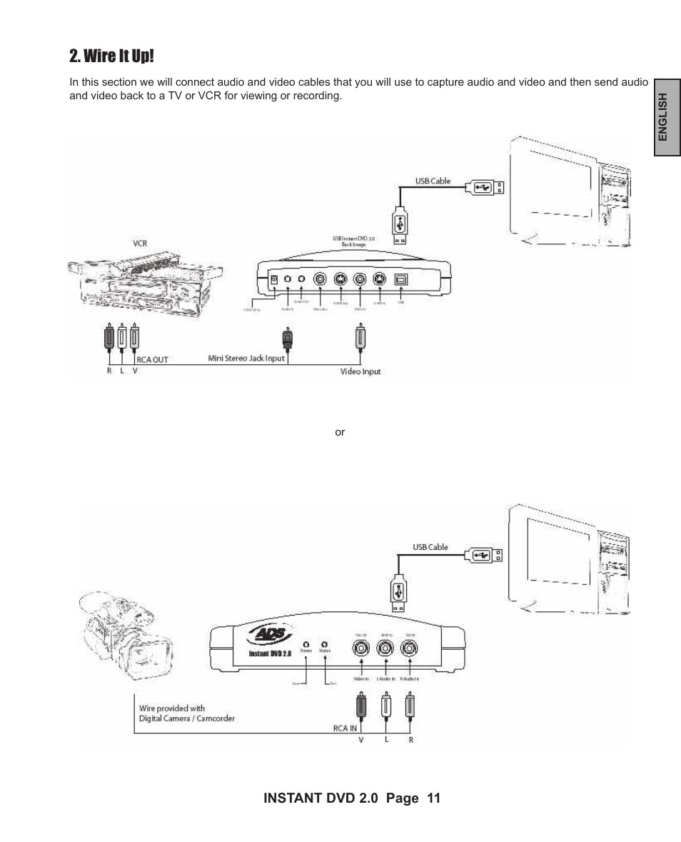 Wire it up | ADS Technologies INSTANT DVD 2 User Manual | Page 11 / 150