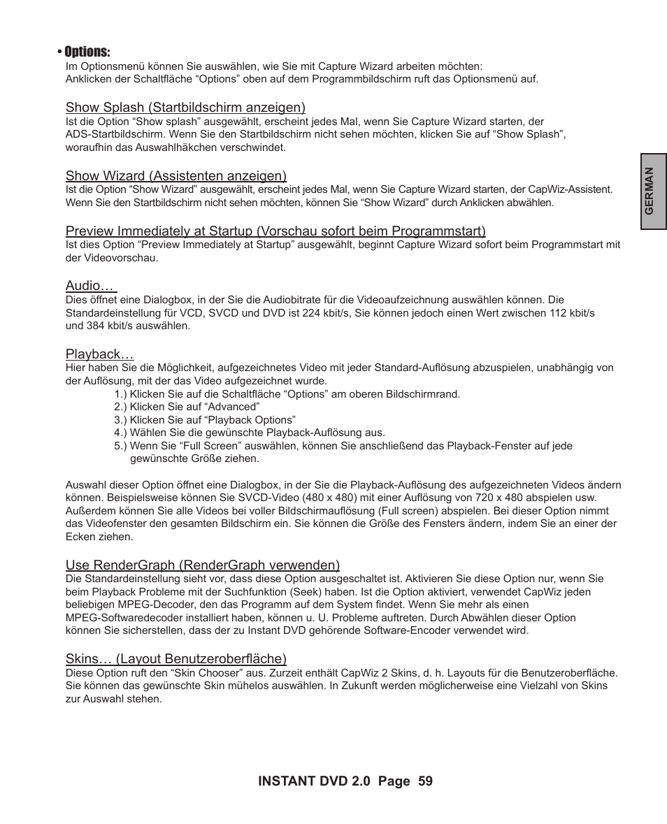 ADS Technologies INSTANT DVD 2 User Manual | Page 59 / 150