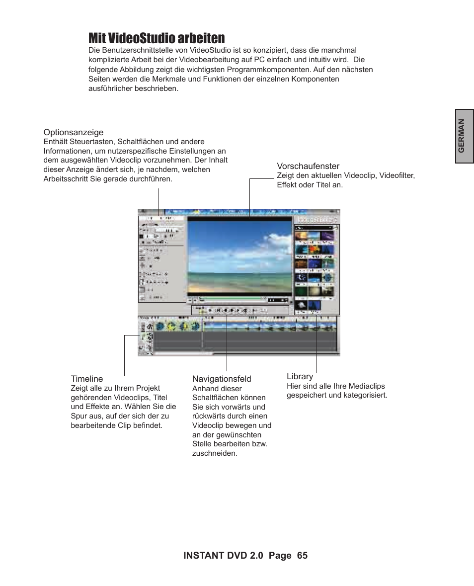 Mit videostudio arbeiten | ADS Technologies INSTANT DVD 2 User Manual | Page 65 / 150