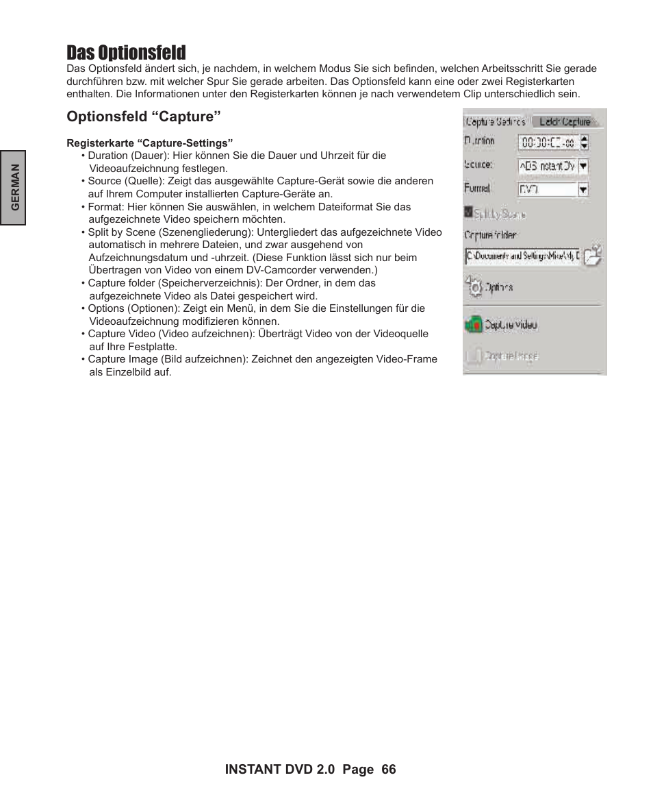 Das optionsfeld | ADS Technologies INSTANT DVD 2 User Manual | Page 66 / 150