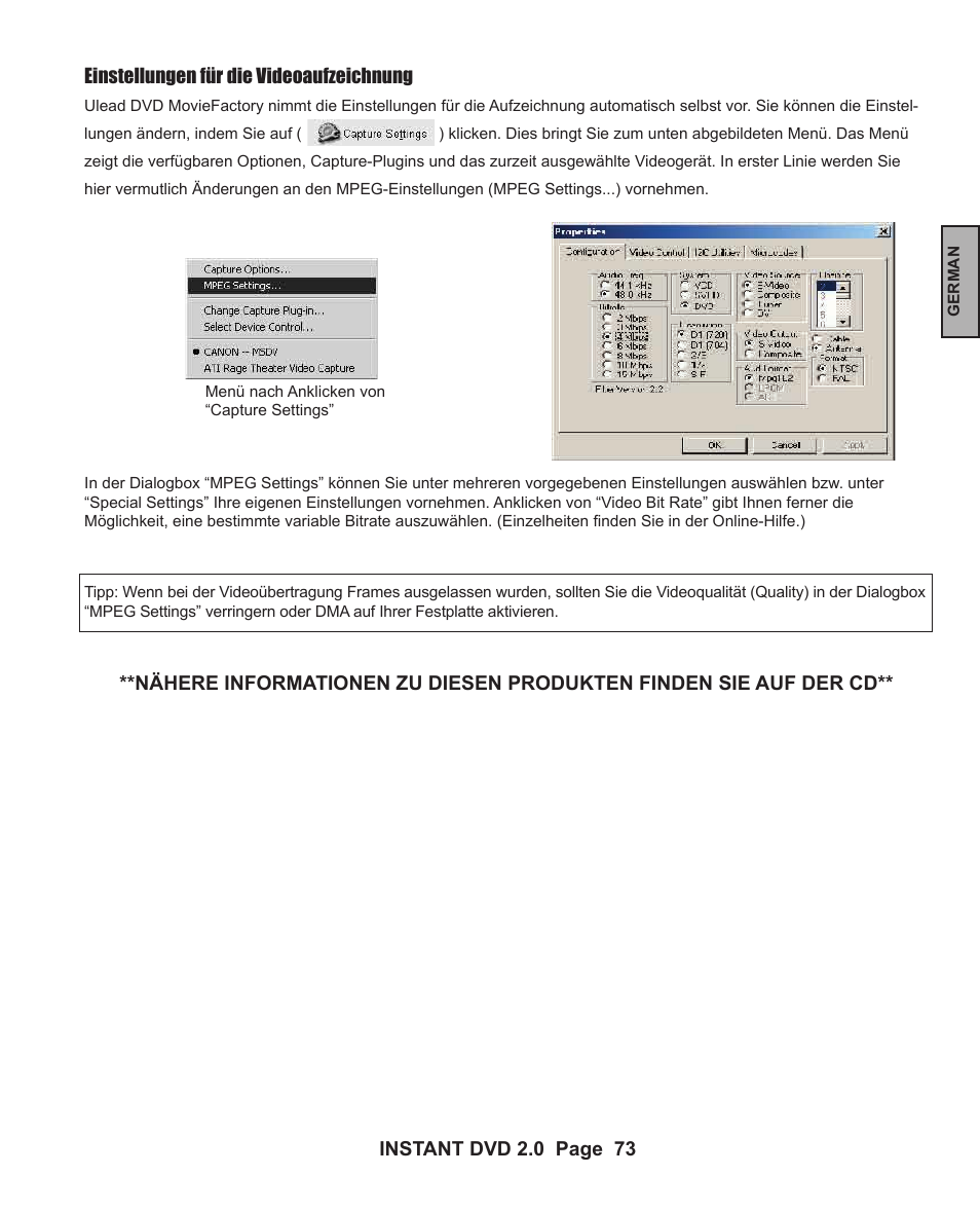 ADS Technologies INSTANT DVD 2 User Manual | Page 73 / 150