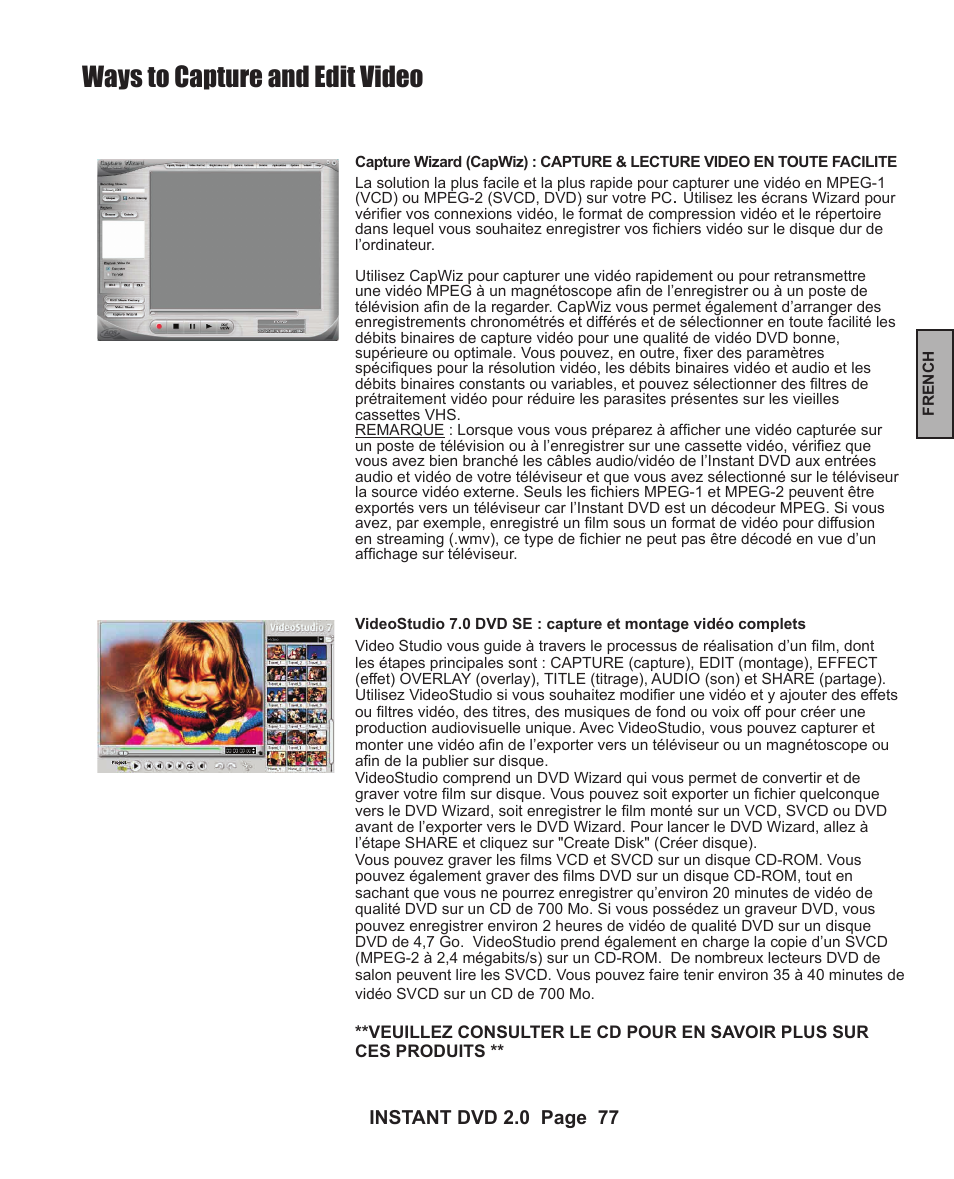 Ways to capture and edit video | ADS Technologies INSTANT DVD 2 User Manual | Page 77 / 150
