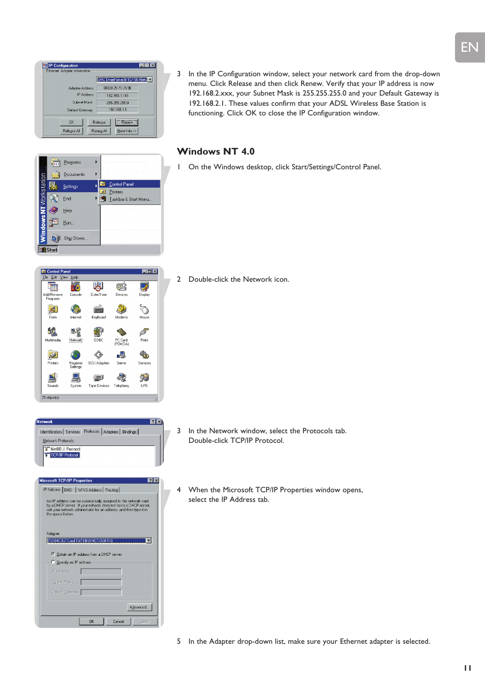 Windows nt 4.0 | ADS Technologies SNA6500 User Manual | Page 11 / 41