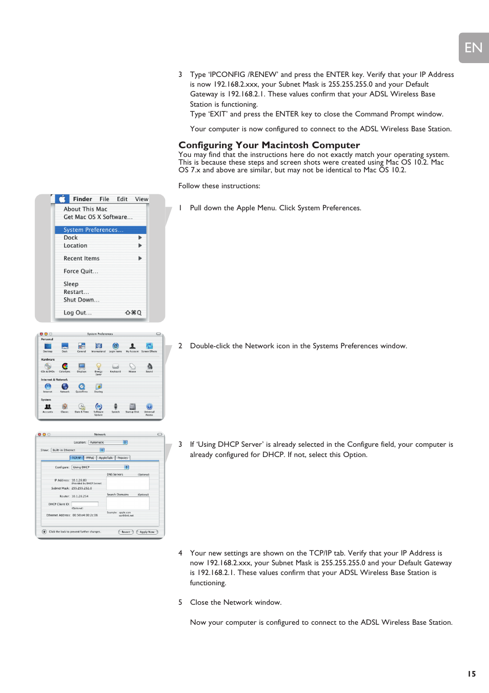 Configuring your macintosh computer | ADS Technologies SNA6500 User Manual | Page 15 / 41