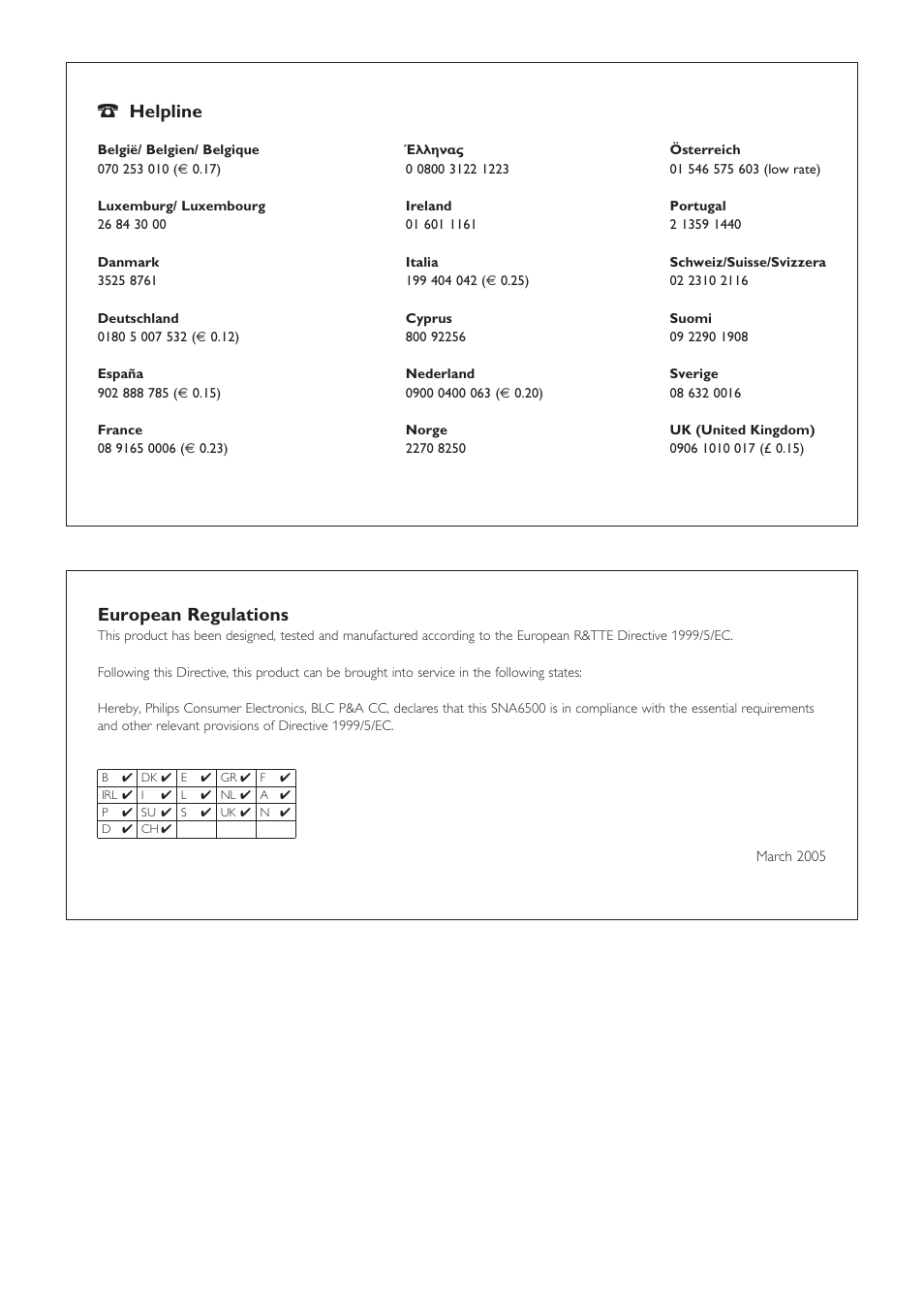 European regulations, 3 helpline | ADS Technologies SNA6500 User Manual | Page 2 / 41