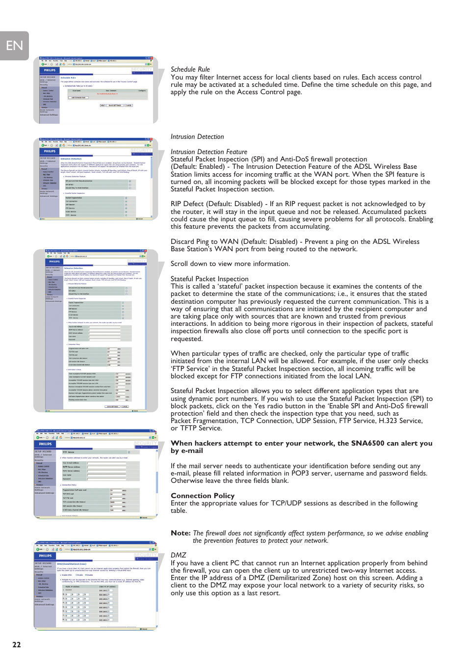 Home network settings | ADS Technologies SNA6500 User Manual | Page 22 / 41
