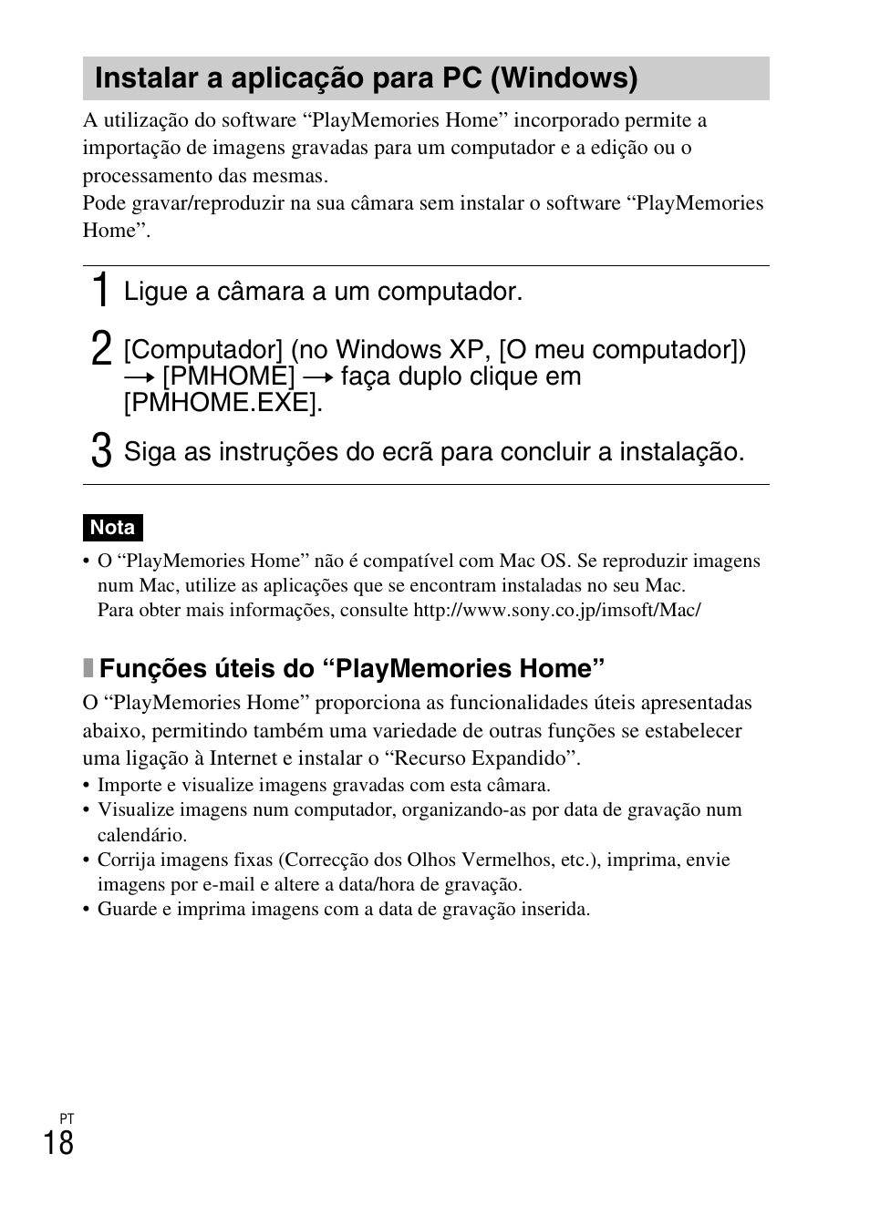 Instalar a aplicação para pc (windows) | Sony DSC-W620 User Manual | Page 110 / 435