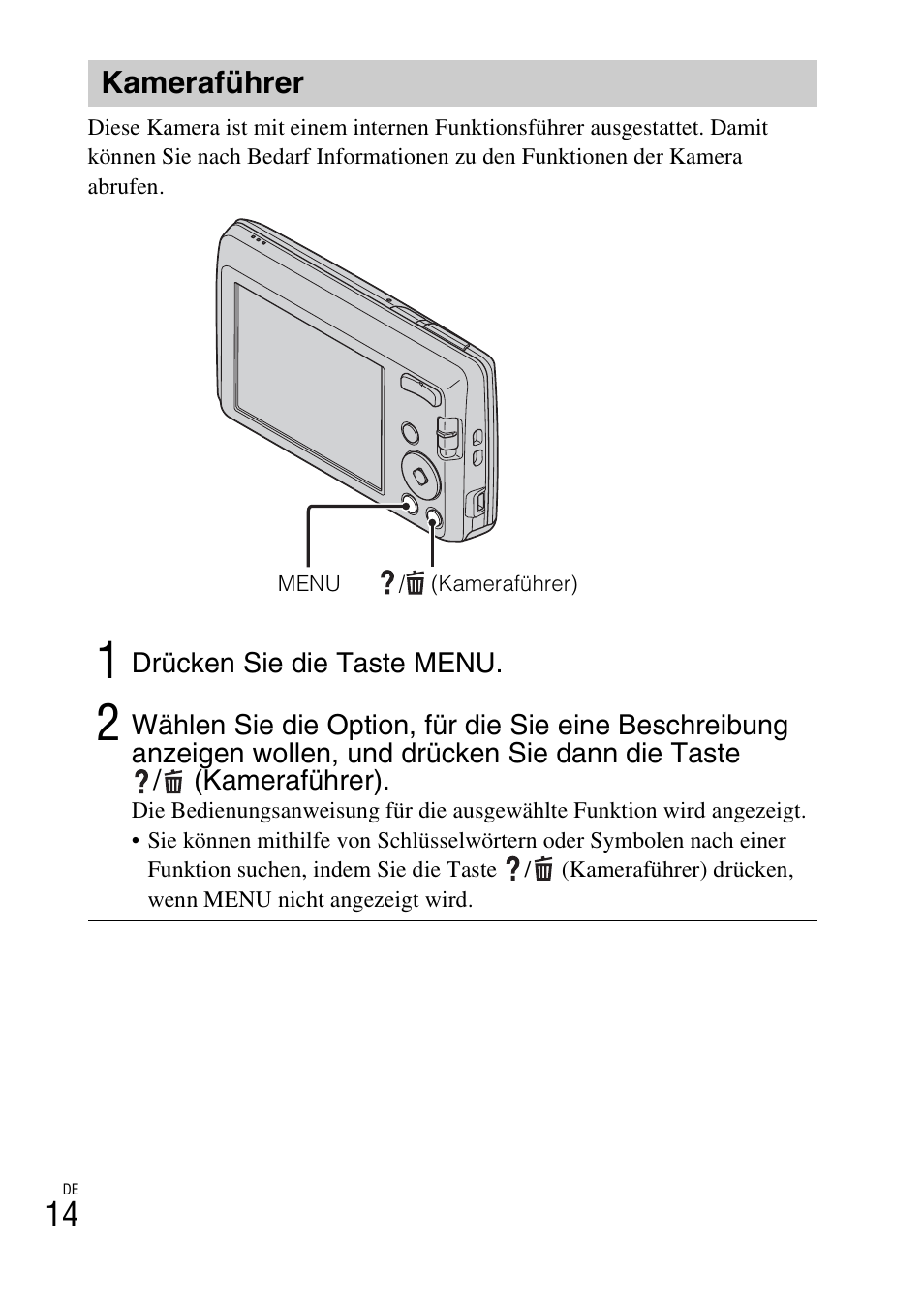 Kameraführer | Sony DSC-W620 User Manual | Page 128 / 435