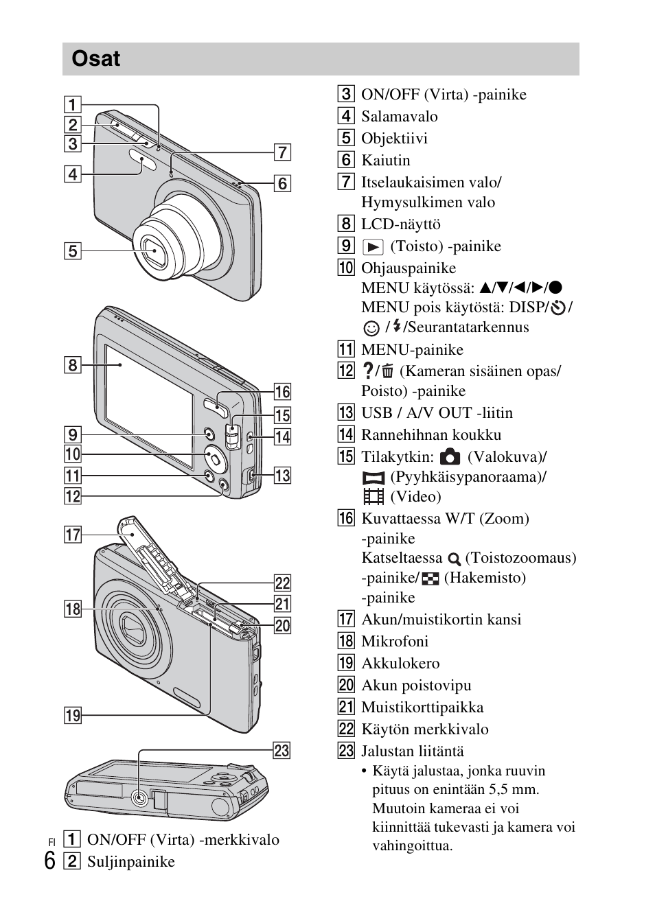 Osat | Sony DSC-W620 User Manual | Page 276 / 435
