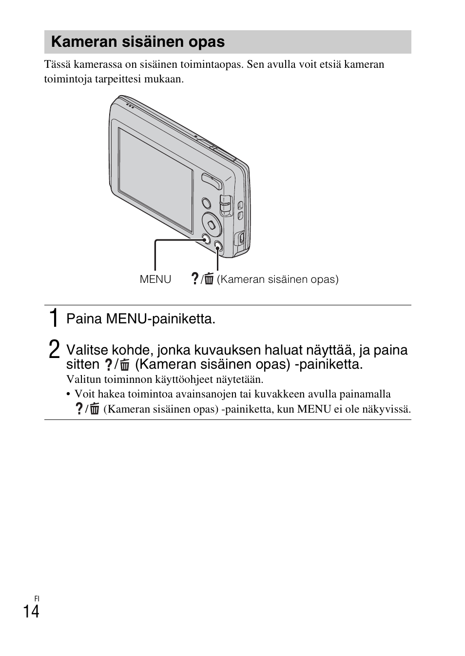 Kameran sisäinen opas | Sony DSC-W620 User Manual | Page 284 / 435