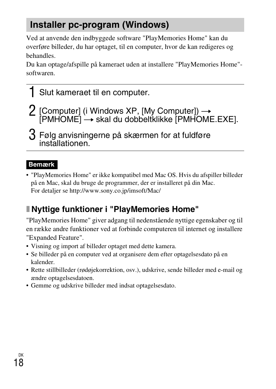 Installer pc-program (windows) | Sony DSC-W620 User Manual | Page 332 / 435