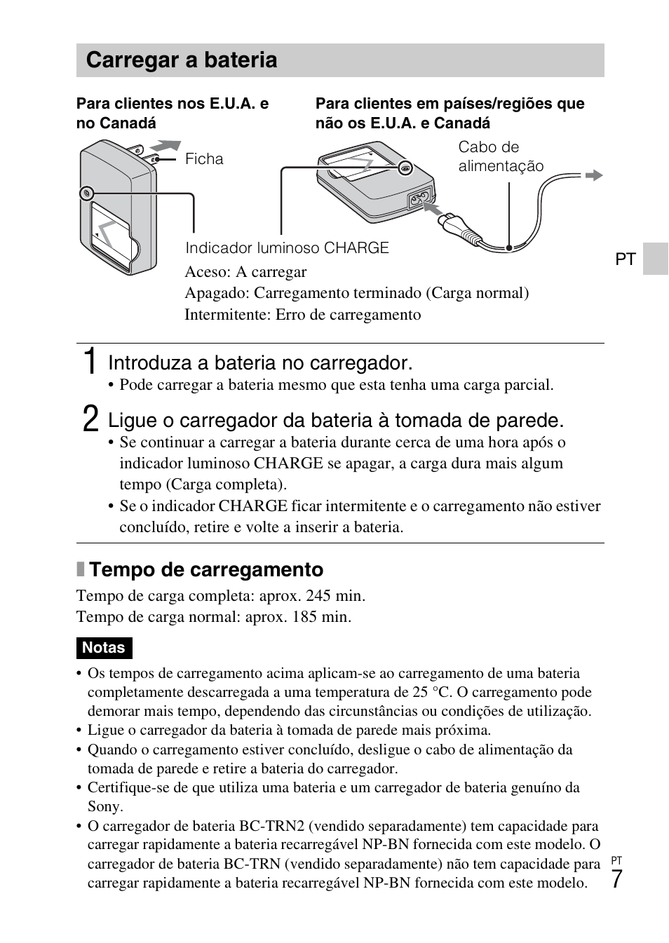 Carregar a bateria | Sony DSC-W620 User Manual | Page 99 / 435