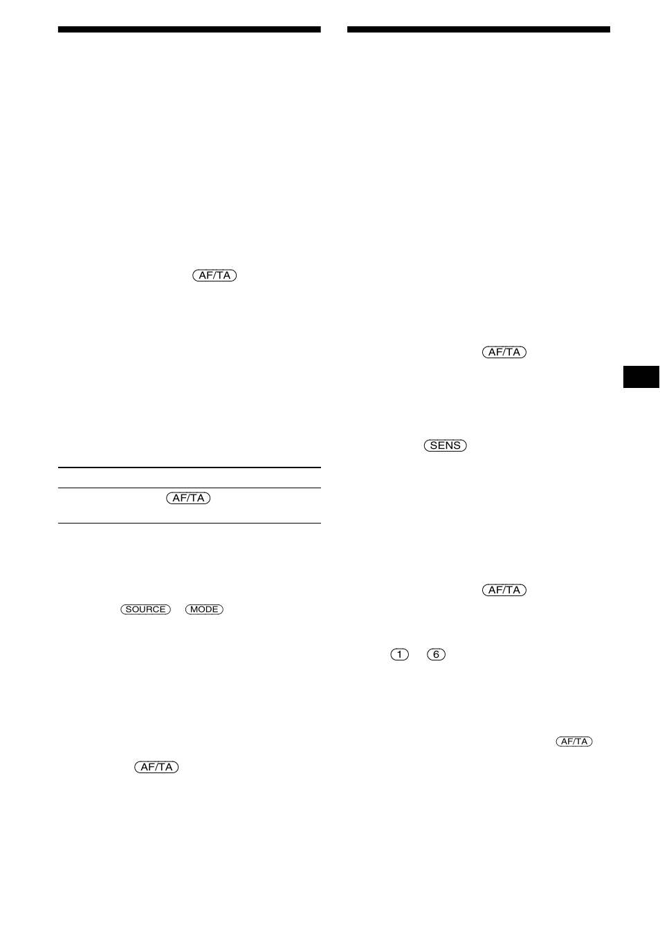 Ascolto dei notiziari sul traffico, Preselezione di stazioni rds con impostazione, Af e ta | 17 ascolto dei notiziari sul traffico | Sony CDX-F5000C User Manual | Page 105 / 152