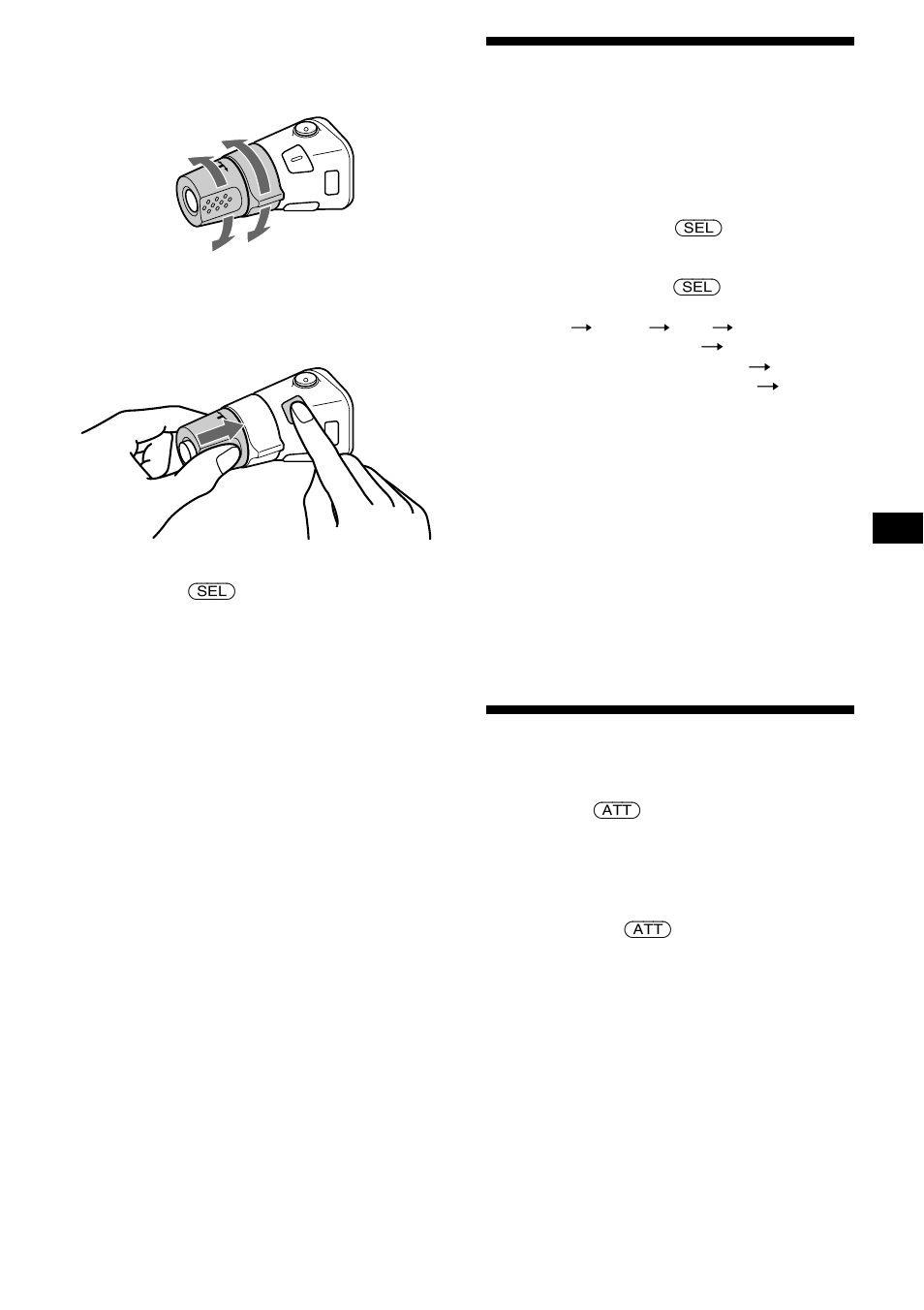 Regolazione delle caratteristiche dell’audio, Attenuazione veloce dell’audio, Regolazione delle caratteristiche | Dell’audio | Sony CDX-F5000C User Manual | Page 109 / 152