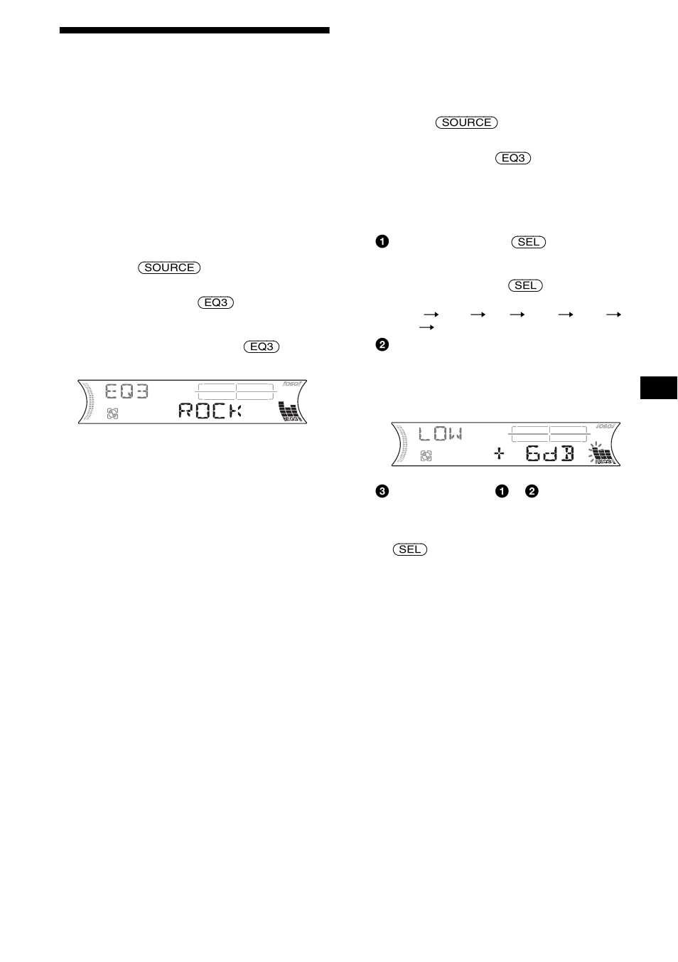 Impostazione dell’equalizzatore (eq3), 23 impostazione dell’equalizzatore (eq3) | Sony CDX-F5000C User Manual | Page 111 / 152