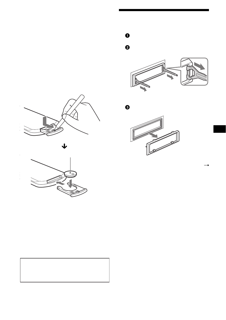 Rimozione dell’apparecchio | Sony CDX-F5000C User Manual | Page 113 / 152