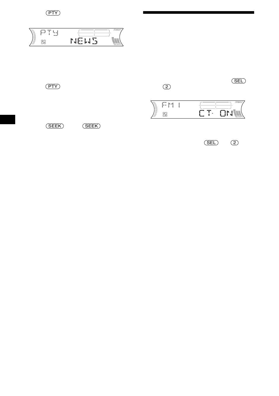 Setting the clock automatically, Ct (clock time) | Sony CDX-F5000C User Manual | Page 18 / 152