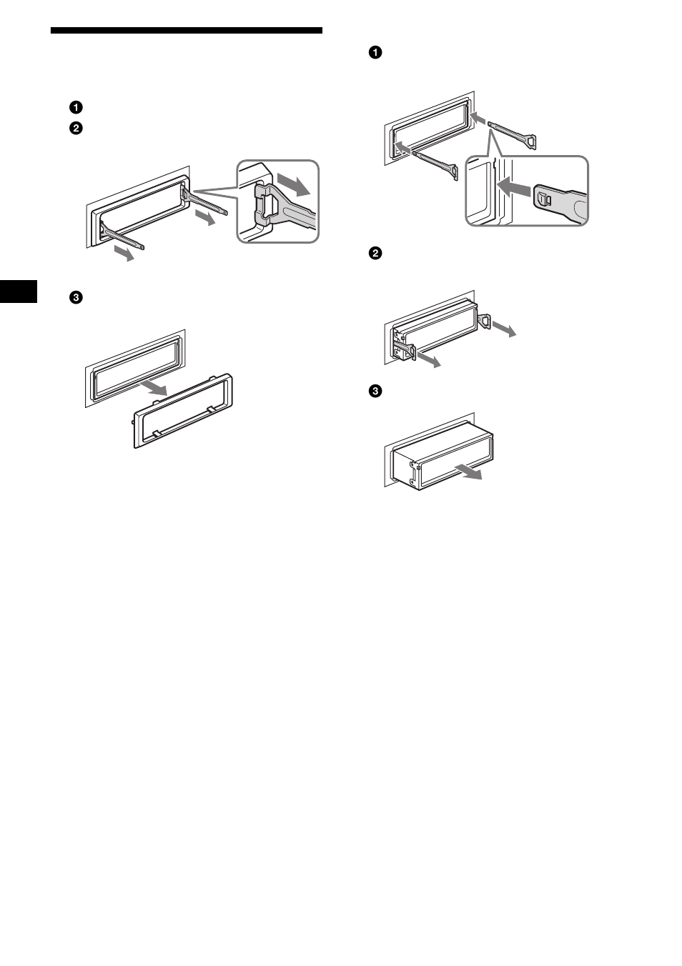 Removing the unit, 24 removing the unit | Sony CDX-F5000C User Manual | Page 24 / 152