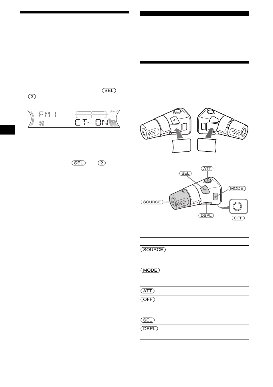 Automatisches einstellen der uhr, Ct (clock time), Weitere funktionen | Der joystick, Seite 20, 20 automatisches einstellen der uhr | Sony CDX-F5000C User Manual | Page 48 / 152