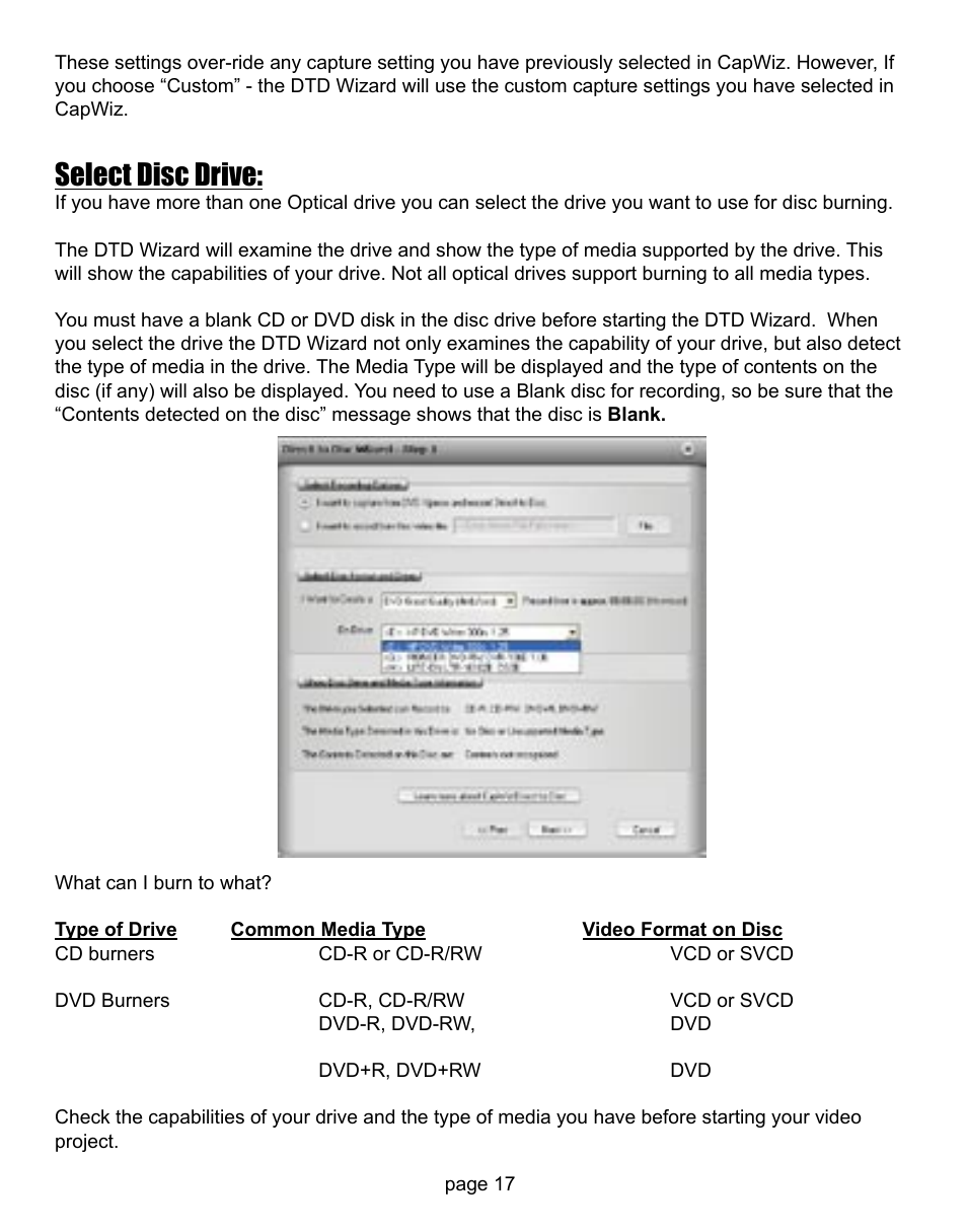 Select disc drive | ADS Technologies CD or DVD Hardware User Manual | Page 17 / 29