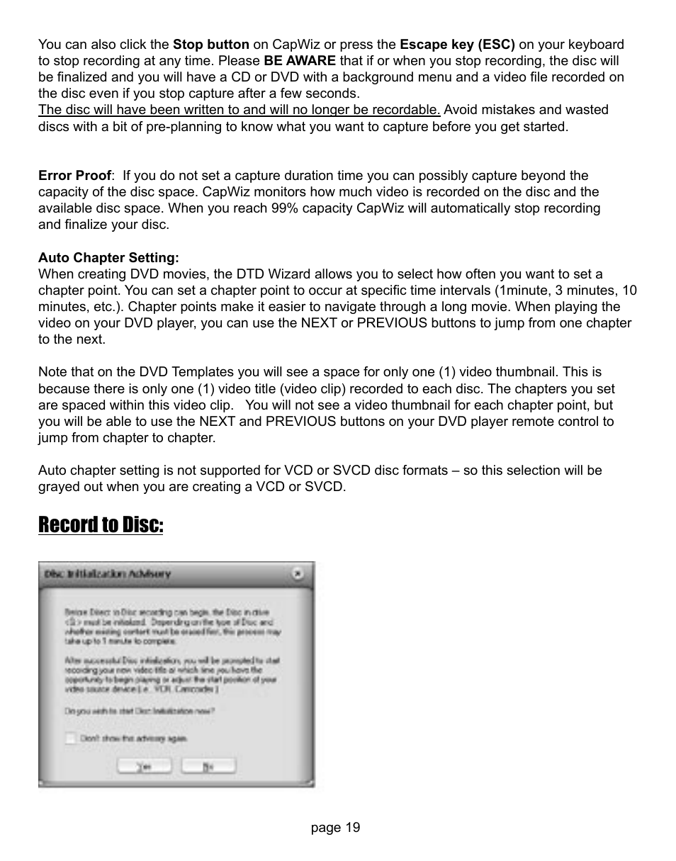 Record to disc | ADS Technologies CD or DVD Hardware User Manual | Page 19 / 29