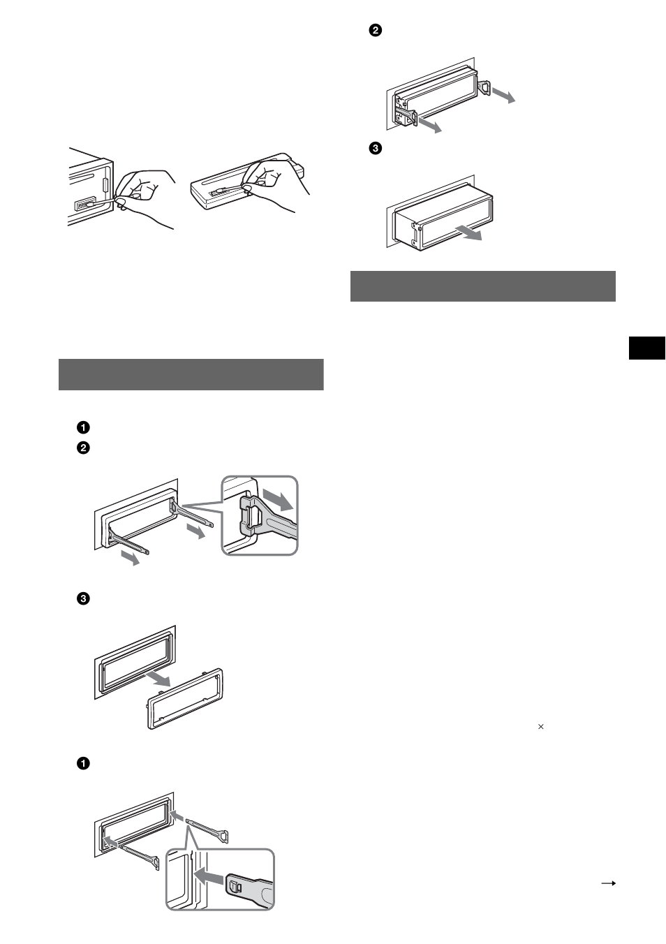 Démontage de l’appareil, Spécifications, Démontage de l’appareil spécifications | Sony CDX-S2250S User Manual | Page 49 / 92