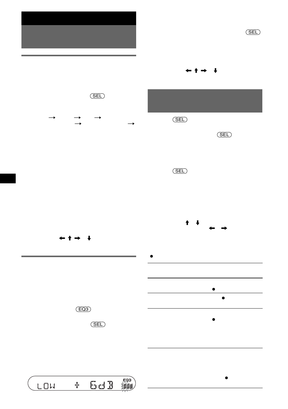 Andere functies, De geluidsinstellingen wijzigen, De geluidskenmerken wijzigen - bal/fad/sub | De equalizercurve aanpassen - eq3, Instelitems aanpassen - set, De geluidskenmerken wijzigen, Bal/fad/sub de equalizercurve aanpassen — eq3, Instelitems aanpassen — set, De geluidskenmerken wijzigen — bal/fad/sub, De equalizercurve aanpassen — eq3 | Sony CDX-S2250S User Manual | Page 80 / 92