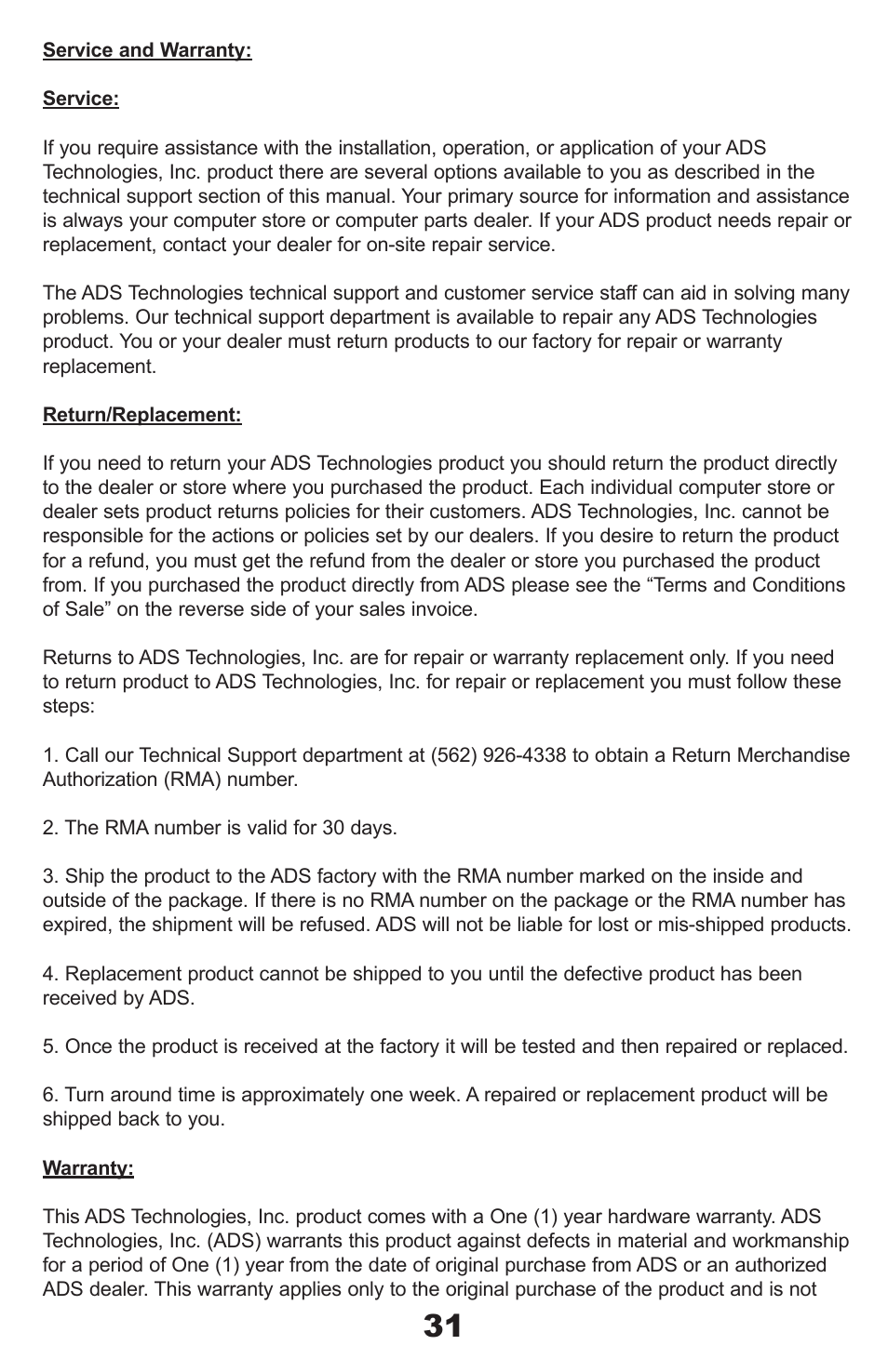 ADS Technologies PYRO Digital Video None User Manual | Page 31 / 33