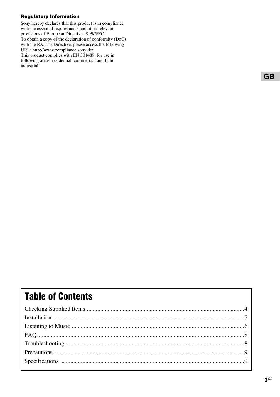 Sony CPF-MP001 User Manual | Page 3 / 100