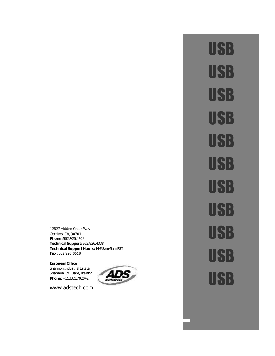 Usb usb usb usb usb usb usb usb usb usb usb | ADS Technologies USB Instant DVD User Manual | Page 2 / 94