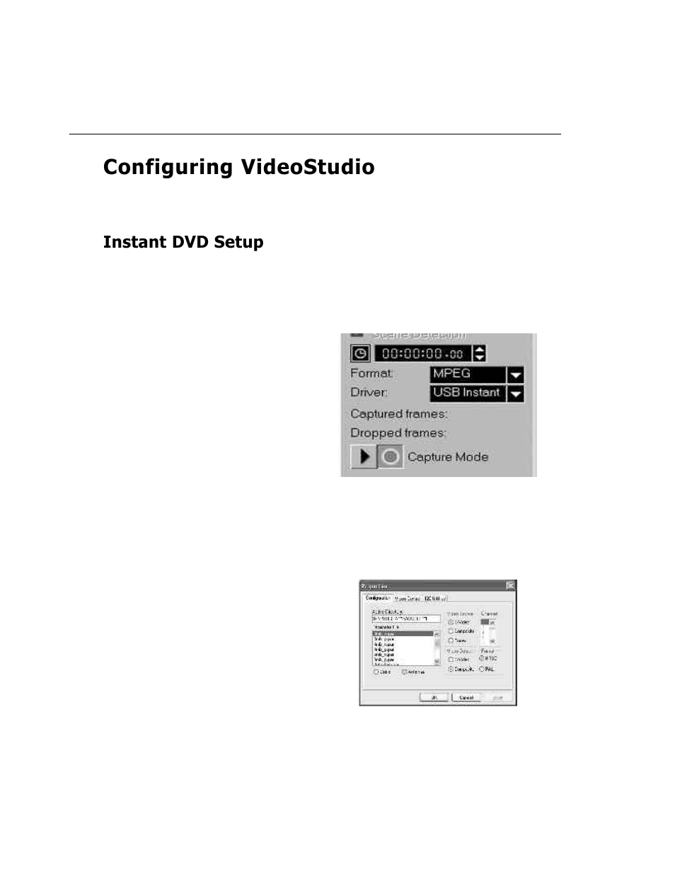 Configuring videostudio, Instant dvd setup | ADS Technologies USB Instant DVD User Manual | Page 44 / 94