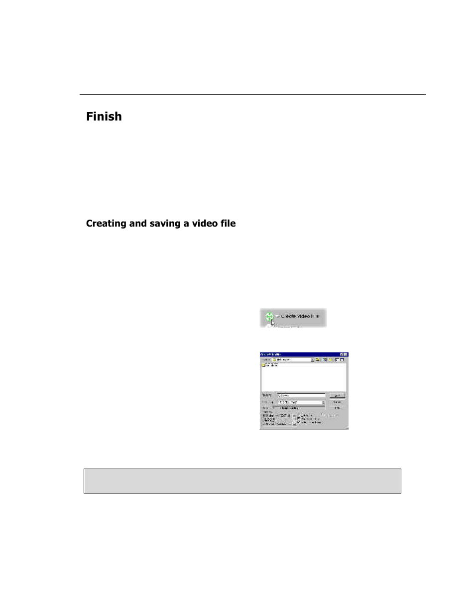 Finish, Creating and saving a video file | ADS Technologies USB Instant DVD User Manual | Page 77 / 94