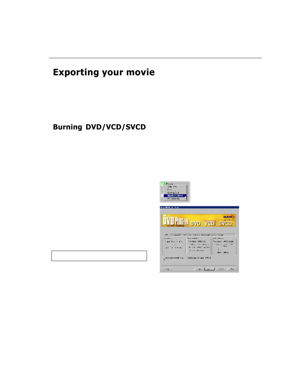 Exporting your movie, Burning dvd/vcd/svcd | ADS Technologies USB Instant DVD User Manual | Page 83 / 94
