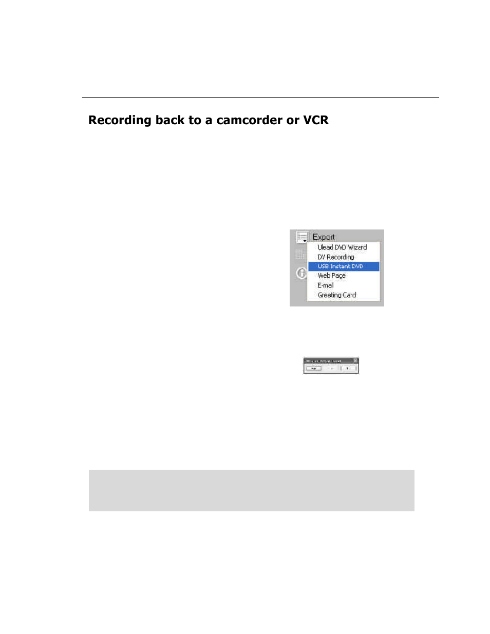 Recording back to a camcorder or vcr | ADS Technologies USB Instant DVD User Manual | Page 85 / 94