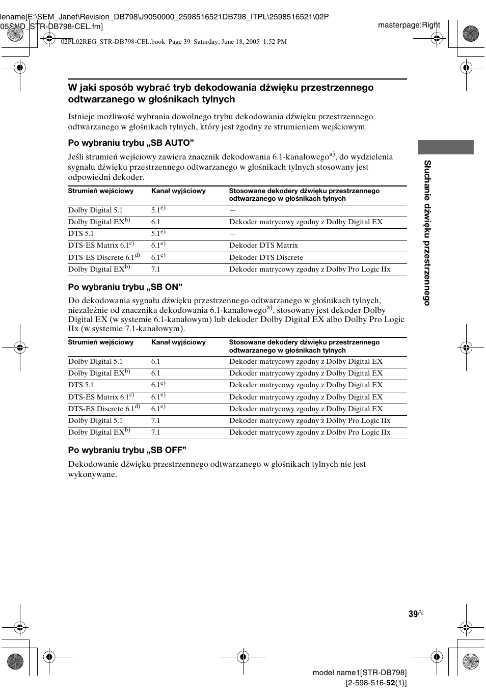 Sony STR-DB798 User Manual | Page 107 / 144