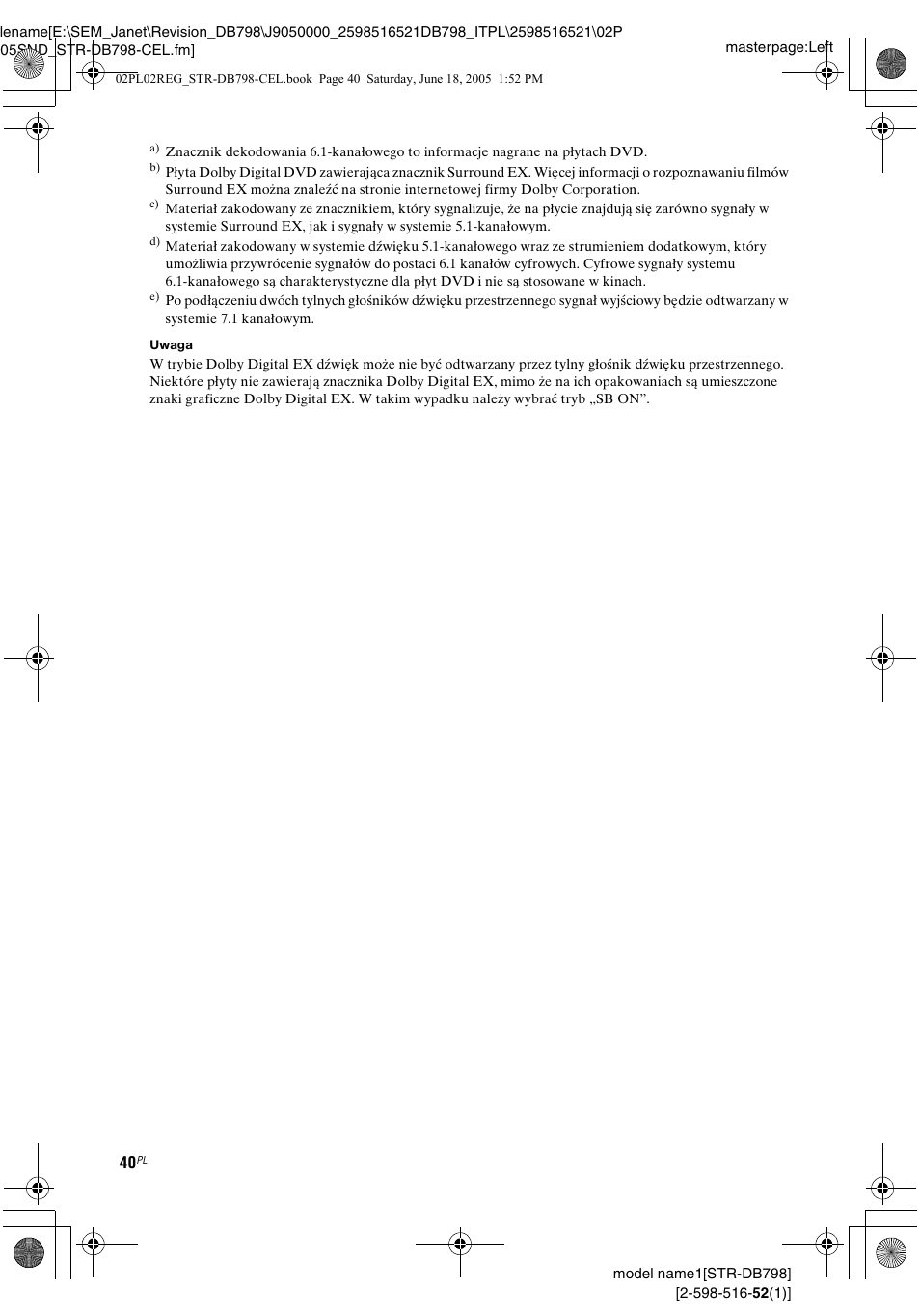 Sony STR-DB798 User Manual | Page 108 / 144