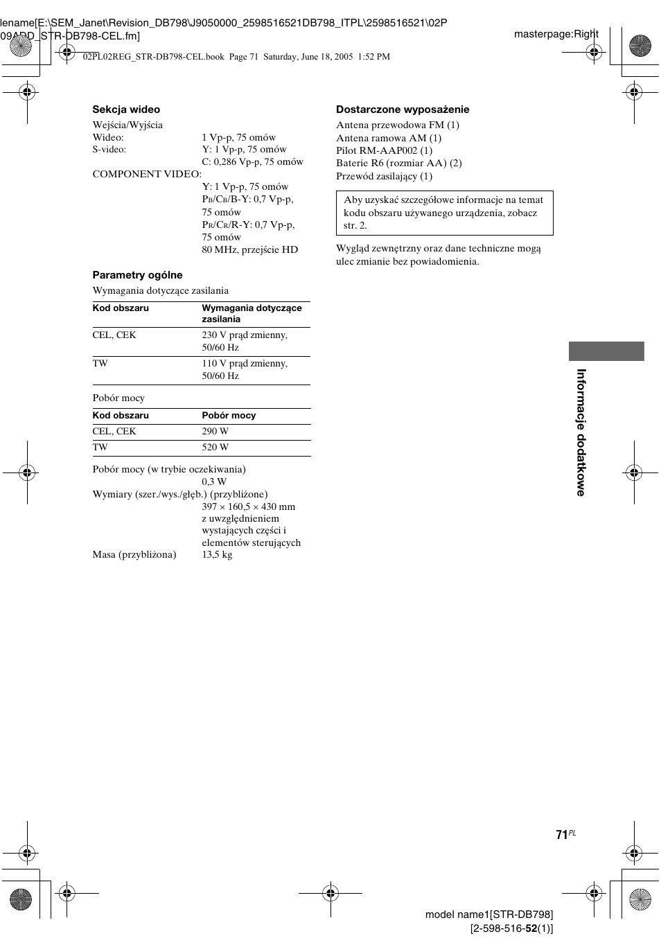 Sony STR-DB798 User Manual | Page 139 / 144